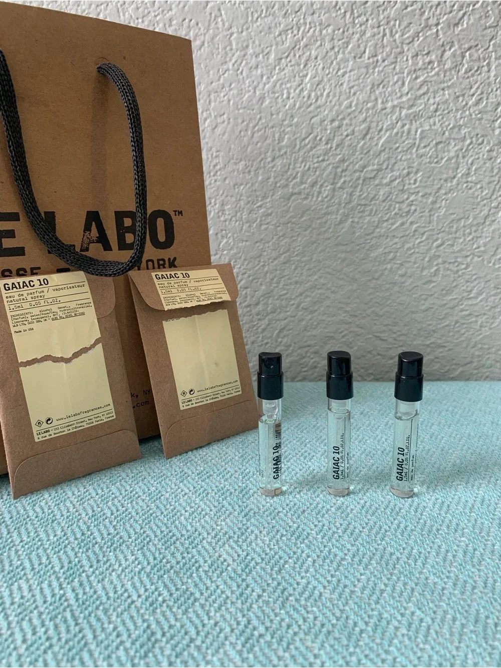 Le Labo Limited Edition Gaiac 10 Sample Vials x 3